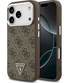 Case Guess 4G Triangle Logo MagSafe Защитный чехол для iPhone 17 Pro / коричневый Чехлы - альтернативные