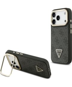 Guess 4G PU Triangle Logo & Stand Camera Magsafe Защитный чехол для iPhone 17 Pro / чёрный Чехлы - альтернативные