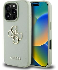 Case Guess Grained Big 4G Logo Small Classic Logo Защитный чехол для iPhone 16 Pro / зелёный Чехлы - альтернативные