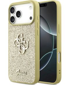 Guess Fixed Glitter Big 4G case Защитный чехол для iPhone 17 Pro Max / золотой Чехлы - альтернативные
