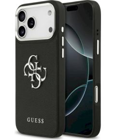 Guess Grained Big 4G Classic Logo Case Защитный чехол для iPhone 17 Pro Max / чёрный Чехлы - альтернативные