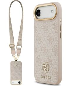 Guess 4G Strass Logo & Big Strap Metal Buttons MagSafe Защитный чехол для iPhone Air / розовый Чехлы - альтернативные