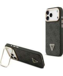 Case Guess 4G PU Triangle Logo & Stand Camera Magsafe Защитный чехол для iPhone 17 Pro Max / чёрный Чехлы - альтернативные