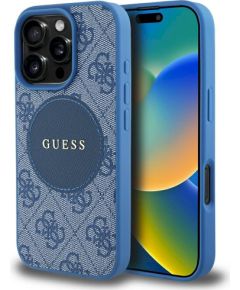 Guess 4G Circle Classic Logo MagSafe Защитный чехол для iPhone 16 Pro Max / синий Чехлы - альтернативные
