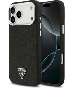 Guess Glitter Triangle Logo MagSafe Защитный чехол для iPhone 17 Pro Max / чёрный Чехлы - альтернативные