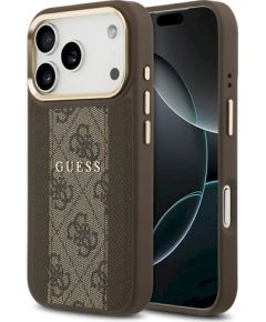 Guess 4G Stripe MagSafe Case Защитный чехол для iPhone 17 Pro / коричневый Чехлы - альтернативные