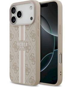 Case Guess 4G Printed Stripes MagSafe Защитный чехол для iPhone 17 Pro Max / розовый Чехлы - альтернативные