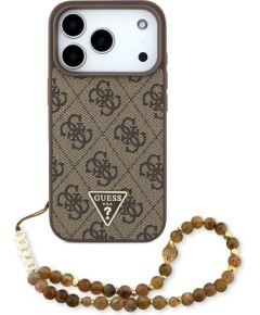 Guess 4G Strap Triangle Logo MagSafe Защитный чехол для iPhone 17 Pro / коричневый Чехлы - альтернативные