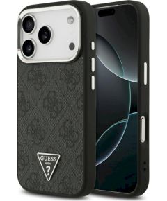 Guess 4G Triangle Logo MagSafe Case Защитный чехол для iPhone 17 Pro / чёрно-серебристый Чехлы - альтернативные