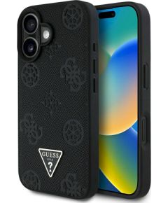 Case Guess Grained Hot Stamp Peony Triangle Logo MagSafe Защитный чехол для iPhone 16 / чёрный Чехлы - альтернативные