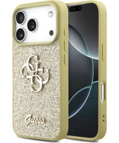 Guess Fixed Glitter Big 4G case Защитный чехол для iPhone 17 Pro / золотой Чехлы - альтернативные