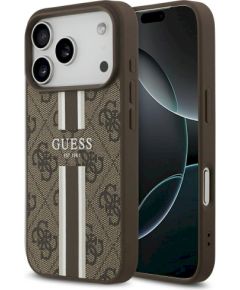 Guess 4G Printed Stripes MagSafe Case Защитный чехол для iPhone 17 Pro / коричневый Чехлы - альтернативные