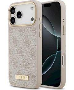 Guess 4G Logo Plate MagSafe Case Защитный чехол для iPhone 17 Pro Max / розовый Чехлы - альтернативные