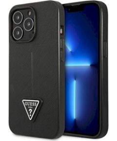 Guess GUHCP13LPSATLK Saffiano Triangle Logo Защитный чехол для iPhone 13 Pro/13 6,1" / чёрный Чехлы - альтернативные