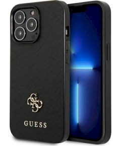Guess GUHCP13LPS4MK Hardcase Saffiano 4G Small Metal Logo Защитный чехол для iPhone 13 Pro / 13 6,1" / чёрный Чехлы - альтернативные