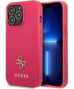 Guess GUHCP13LPS4MF Hardcase Saffiano 4G Small Metal Logo Защитный чехол для iPhone 13 Pro / 13 6,1" / розовый Чехлы - альтернативные