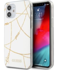 Guess GUHCP12SPCUCHWH Gold Chain Collection Защитный чехол для iPhone 12 mini 5,4" / белый Чехлы - альтернативные