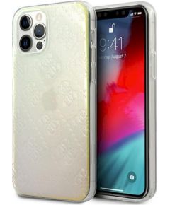 Guess GUHCP12M3D4GIRBL Защитный чехол для iPhone 12/12 Pro 6,1" Iridescent Hardcase 4G 3D Pattern Collection Чехлы - альтернативные