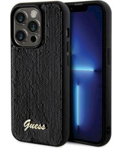 Guess GUHCP13LPSFDGSK Sequin Script Metal Защитный чехол для iPhone 13 Pro / 13 6.1" / чёрный Чехлы - альтернативные