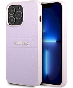 Guess GUHCP13LPSASBPU Saffiano Hot Stamp & Metal Logo Защитный чехол для iPhone 13 Pro / 13 6,1" / фиолетовый Чехлы - альтернативные
