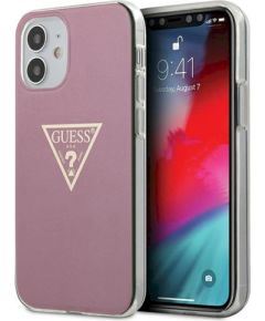 Guess GUHCP12SPCUMPTPI Metallic Collection Защитный чехол для iPhone 12 mini 5,4" / розовый Чехлы - альтернативные