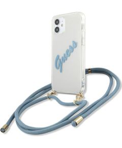 Guess GUHCP12SCRTVSBL Script Vintage Защитный чехол для iPhone 12 mini 5,4" / синий Чехлы - альтернативные
