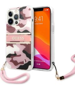 Guess GUHCP13LKCABPI Camo Strap Collection Защитный чехол для iPhone 13 Pro / 13 6,1" / розовый Чехлы - альтернативные
