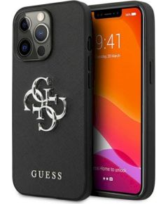 Guess GUHCP13LSA4GSBK Saffiano 4G Metal Logo Защитный чехол для iPhone 13 Pro/13 6,1" / чёрный Чехлы - альтернативные