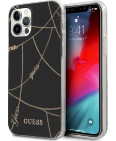 Guess GUHCP12LPCUCHBK Gold Chain Collection Защитный чехол для iPhone 12 Pro Max 6,7" / чёрный Чехлы - альтернативные