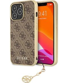 Guess GUHCP13LGF4GBR Hardcase 4G Charms Collection Защитный чехол для iPhone 13 Pro / 13 6,1" / коричневый Чехлы - альтернативные