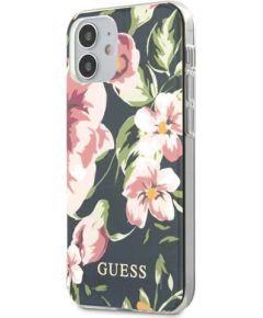 Guess GUHCP12SIMLFL03 Flower Collection Защитный чехол для iPhone 12 mini 5,4" / navy Чехлы - альтернативные