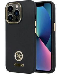Guess GUHCP13LM4DGPK Silicone Logo Strass 4G Защитный чехол для iPhone 13 Pro / 13 6.1" / чёрный Чехлы - альтернативные