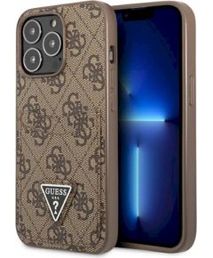 Guess GUHCP13LP4TPW Hardcase 4G Triangle Logo Cardslot Защитный чехол для iPhone 13 Pro / 13 6,1" / коричневый Чехлы - альтернативные
