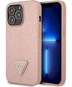 Guess GUHCP13LPSATLP Saffiano Triangle Logo Защитный чехол для iPhone 13 Pro / 13 6,1" / розовый Чехлы - альтернативные