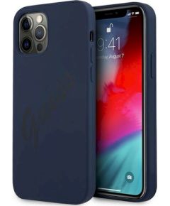 Guess GUHCP12MLSVSBL Script Vintage Защитный чехол для iPhone 12/12 Pro 6,1" / синий Чехлы - альтернативные
