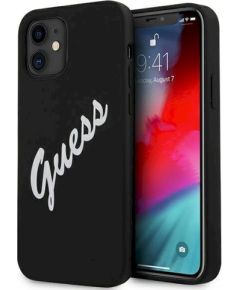 Guess GUHCP12SLSVSBW Silicone Vintage Hardcase Защитный чехол для iPhone 12 mini 5,4" / чёрный/белый Чехлы - альтернативные
