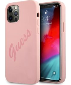 Guess GUHCP12LLSVSPI Script Vintage Защитный чехол для iPhone 12 Pro Max 6,7" / розовый Чехлы - альтернативные