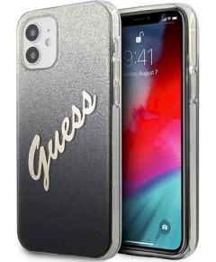 Guess GUHCP12SPCUGLSBK Glitter Gradient Script Защитный чехол для iPhone 12 mini 5,4" / чёрный Чехлы - альтернативные