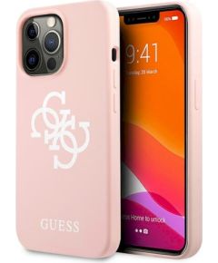 Guess GUHCP13LLS4GWPI Silicone 4G Logo Защитный чехол для iPhone 13 Pro / 13 6,1" / розовый Чехлы - альтернативные