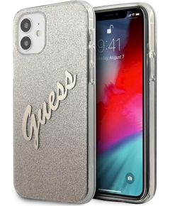 Guess GUHCP12SPCUGLSGO Glitter Gradient Script Hardcase Защитный чехол для iPhone 12 mini 5,4" / золотой Чехлы - альтернативные