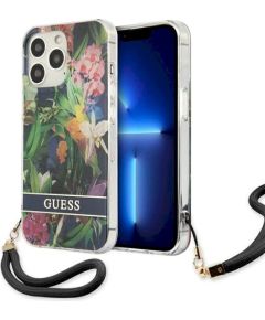 Guess GUHCP13LHFLSB Hardcase Flower Strap Защитный чехол для iPhone 13 Pro / 13 6,1" / синий Чехлы - альтернативные