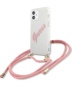 Guess GUHCP12SCRTVSPI Script Vintage Защитный чехол для iPhone 12 mini 5,4" / розовый Чехлы - альтернативные