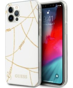 Guess GUHCP12LPCUCHWH Gold Chain Collection Защитный чехол для iPhone 12 Pro Max 6,7" / белый Чехлы - альтернативные