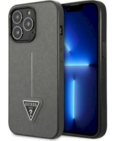 Guess GUHCP13LPSATLG Saffiano Triangle Logo Защитный чехол для iPhone 13 Pro / 13 6,1" / серебристый Чехлы - альтернативные