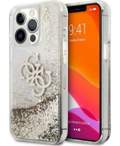 Guess GUHCP13XLG4GGO Hardcase 4G Big Liquid Glitter Защитный чехол для iPhone 13 Pro Max 6,7" / золотой Чехлы - альтернативные