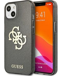 Guess GUHCP13SPCUGL4GBK Glitter 4G Big Logo Защитный чехол для iPhone 13 mini 5,4" / чёрный Чехлы - альтернативные
