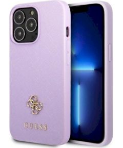 Guess GUHCP13XPS4MU Saffiano 4G Small Metal Logo Защитный чехол для iPhone 13 Pro Max 6,7" / фиолетовый Чехлы - альтернативные