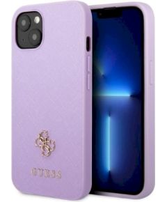 Guess GUHCP13SPS4MU Saffiano 4G Small Metal Logo Защитный чехол для iPhone 13 mini 5,4" / фиолетовый Чехлы - альтернативные