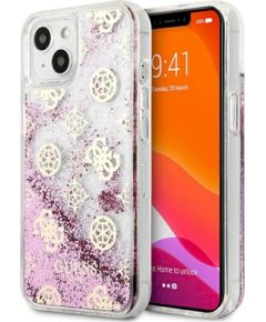 Guess GUHCP13SLGPEPI Peony Liquid Glitter Защитный чехол для iPhone 13 mini 5,4" / розовый Чехлы - альтернативные