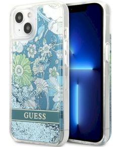 Guess GUHCP13MLFLSN Flower Liquid Glitter Защитный чехол для iPhone 13/14/15 6,1" / зелёный Чехлы - альтернативные